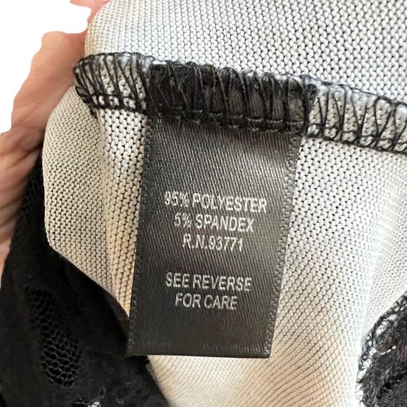 Kaktus Tunic Top XL Long Sleeve Lace Hem Trim Multicolor Black Blue Purple Brown - Picture 5 of 11